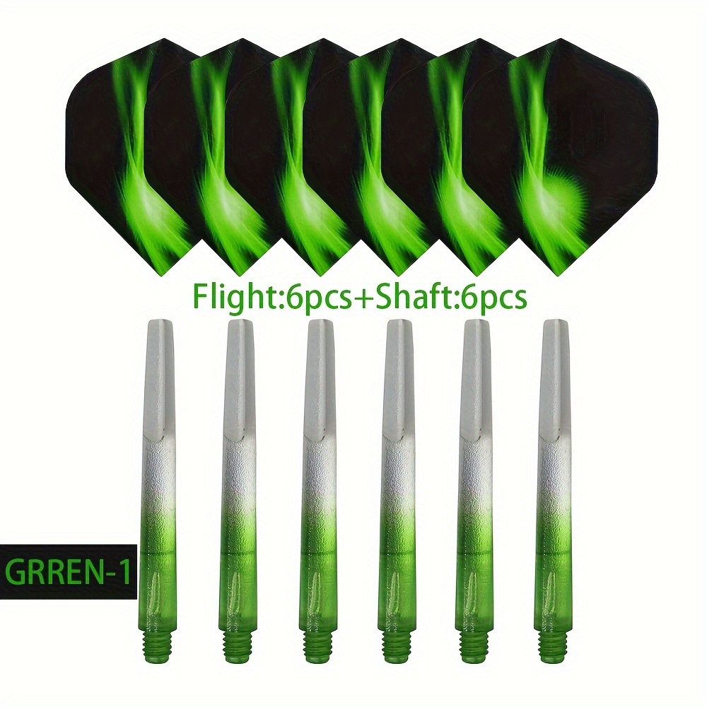 12pcs/pack Green Series Dart Flight(6pcs)