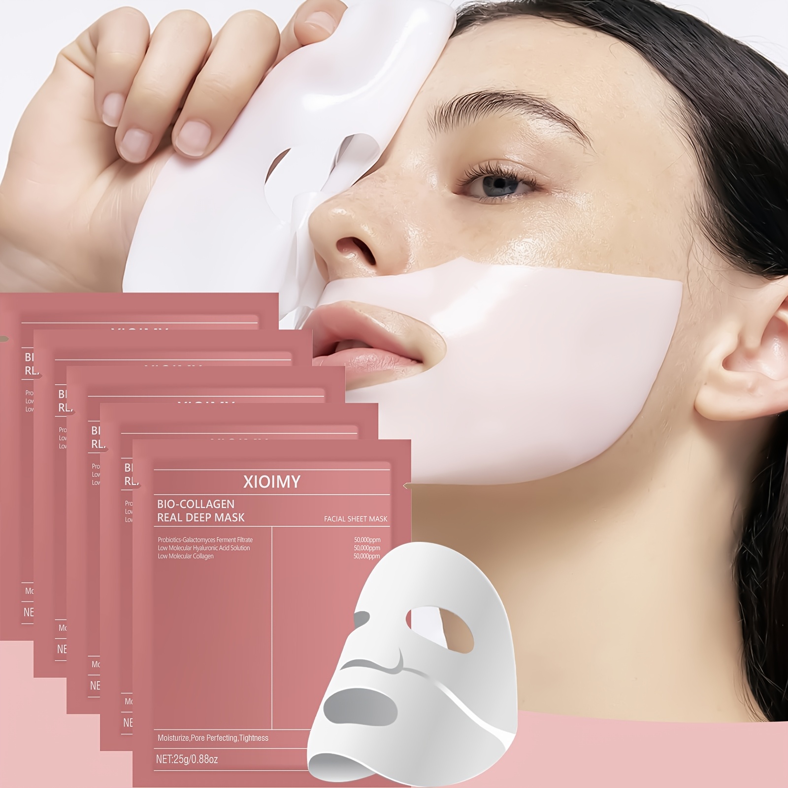 5 szt. xioimy     mask - hipoalergiczny, bezalkoholowy, z zapachem cytryny, 72g/2.5oz, 5-pack dla wszystkich rodzajów lekkich bieli, nawilżający i rozjaśniający, napinający i napinający, bez projektu maseczki, rutyna pielęgnacji skóry, eleganckie opakowanie, naturalne składniki