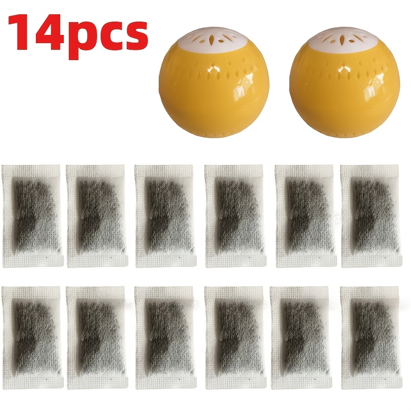 TEMU Juego de 7/14 piezas de purificador de aire de activado, eliminador de olores para refrigerador, cocina, baño y oficina. como desodorizante para