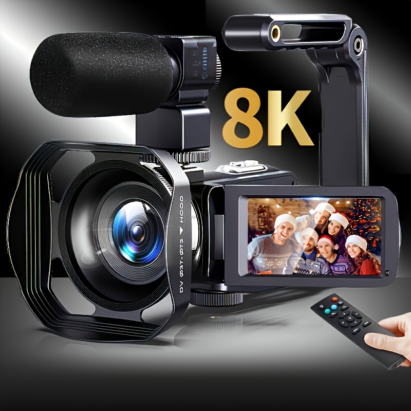 Cámara Digital Mejorada 8K Full HD, Compatible con WiFi, Batería de 1500mAh, Tarjeta SD de 32GB, Cámara Digital 18X 15/30/60FPS, Cámara de Red 48.0MP, Cámara de Grabación de Video