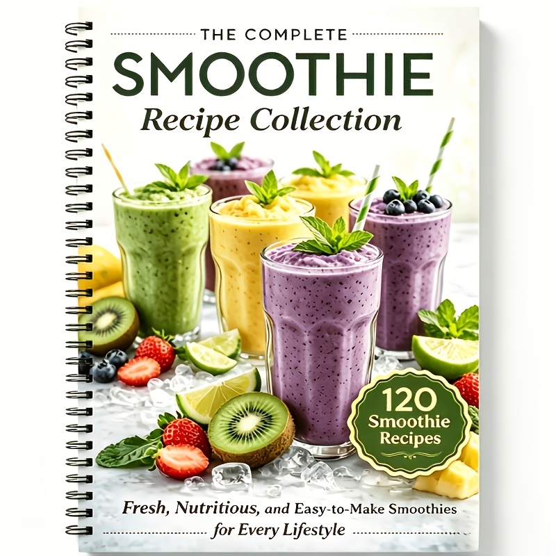 TEMU Milkshake And Smoothie Recipes For Beginners: Healthy Smoothie Formulas, Fresh Fruit Drinks, Guide, Easy To Prepare, Spiral Bound