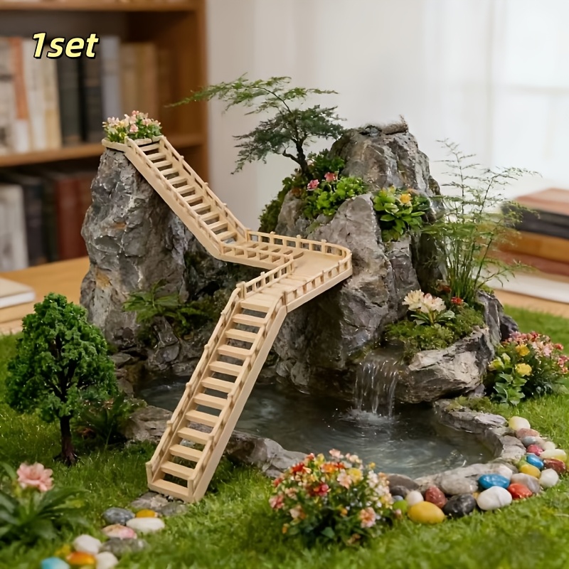 TEMU 1 Set, Set Ponte da Giardino in Miniatura, in Miniatura, Ornamenti da Tavolo per Paesaggi di Acquari