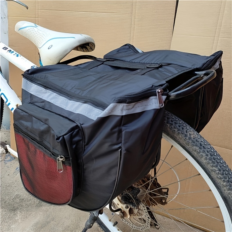 

Bike Panniers Bag, Large Capacity Bicycle Rear Rack Bag For Mountain Bikes, Water-resistant Outdoor Cycling Storage Pouch, Travel Bags