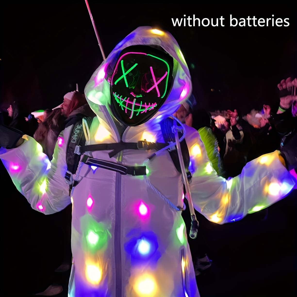 Puffer Jacket Led Light Up Jacket Men's Suit Glow Up Coat Led