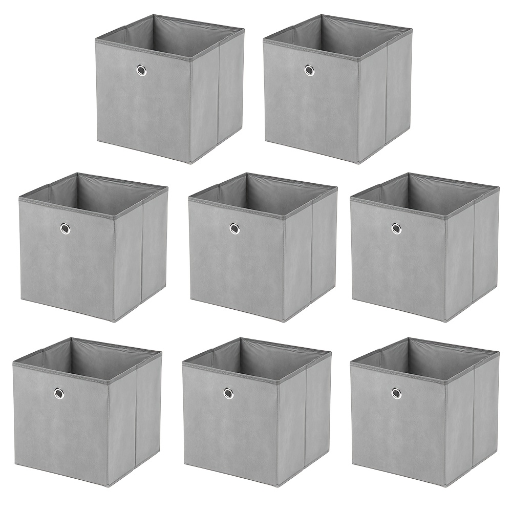 

4pcs/8pcs Large Capacity Foldable Fabric Storage Boxes, Foldable Blanket Storage Bags, Storage Containers For Organizing Bedroom, Closet, Clothing, Dorms, Spas, And Wardrobes