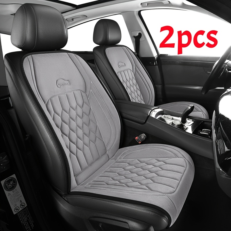 2pcs coussins de siège auto universels   conducteur et  , chaud et confortable en toutes  , protégeant les sièges auto originaux, article de qualité, adapté à la plupart des modèles