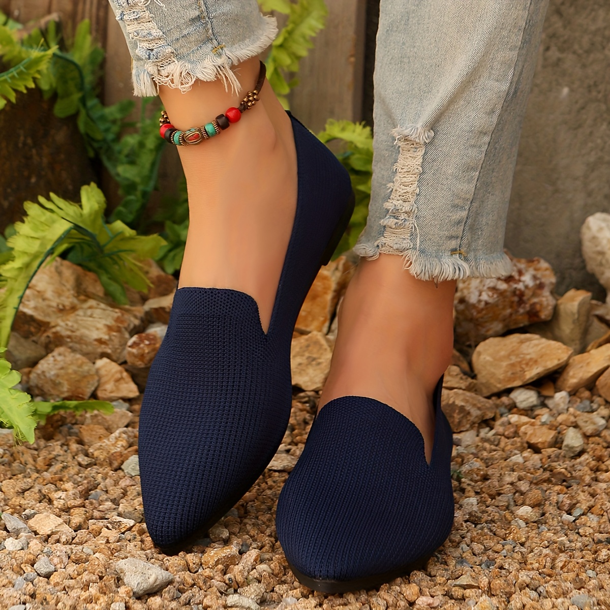 womens breathable slip resistant ballet flats pointed toe moccasin style shoes with arch support   comfortable walking shoes in casual formal wear brown navy grey light dark burgundy green pink purple orange yellow Product details 5