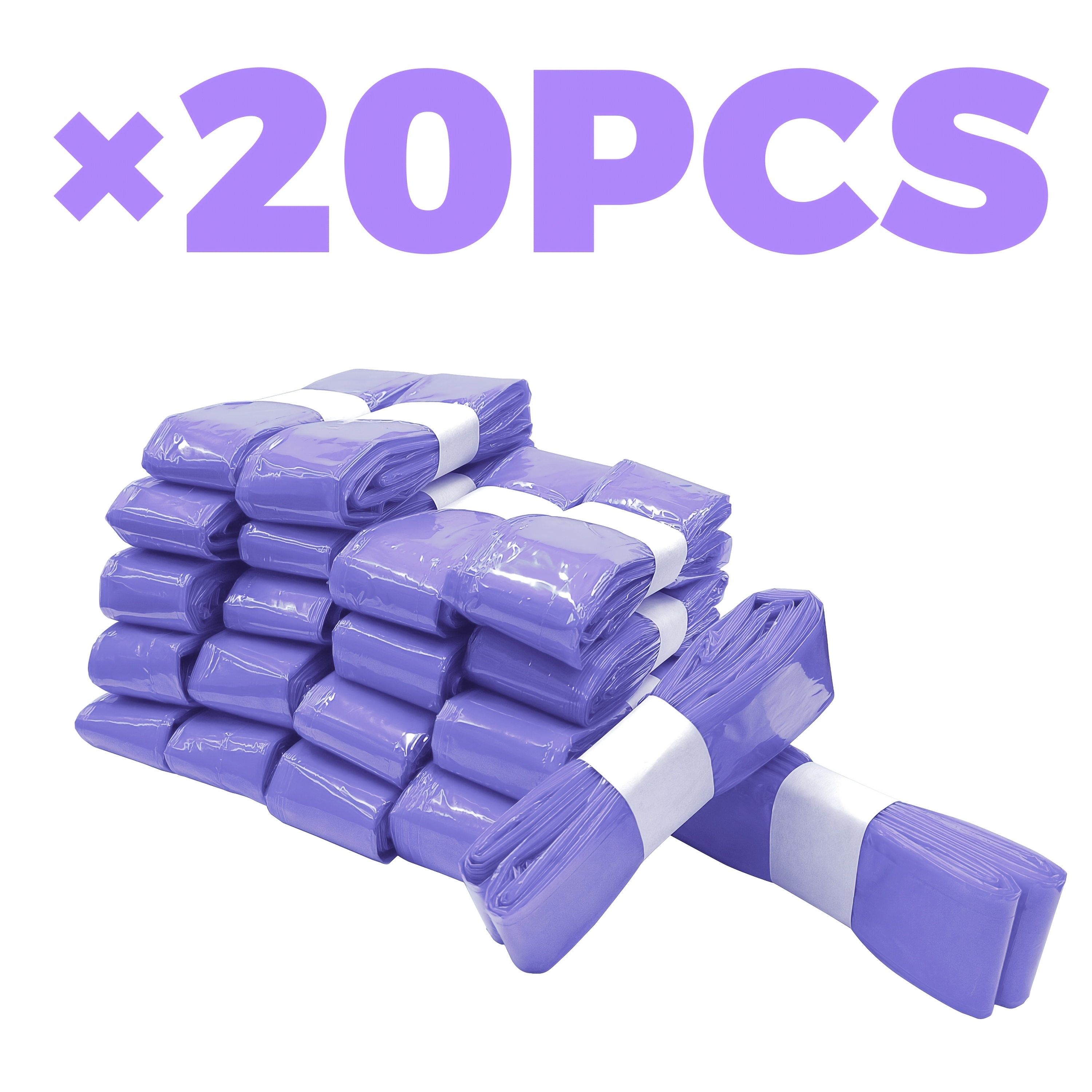 16 20pcs purple diaper pail liners odor sealing foldable 5 layer   bags for         multipurpose waste disposal for toilet and animal waste diaper disposal foldable waste bags odorsealing bags