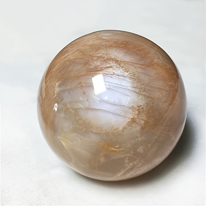 

Stunning Peach Sphere - 4-6cm Orange Crystal Ball For Jewelry Making & Gifts