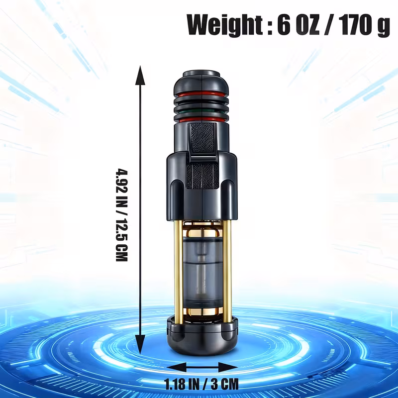 no fuel included metal lighter luxurious polished windproof refillable fuel jet adjustable blue flame lighter with tank made of alloy easier experience Product details 1