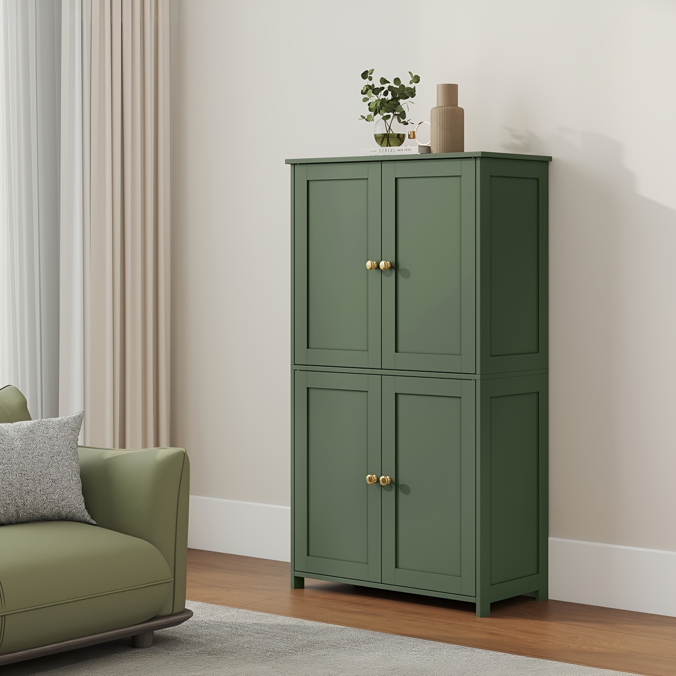 Bathroom Cabinet, Shaker-style Bathroom Cabinet, With 2 Adjustable Shelves, , Cabinet For Bathroom, Tall Cabinet, For Kitchen