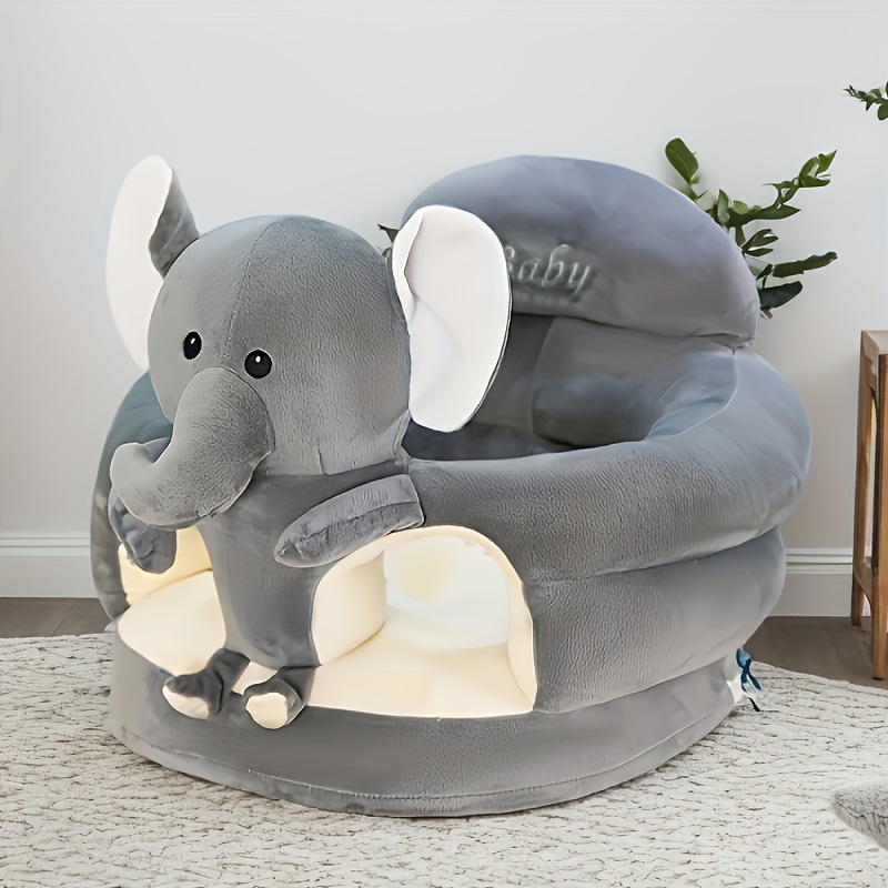   plush elephant floor seat chair soft support cushion with cute cartoon design ideal for learning to sit up   room decor   chair decorative floor seat   room decor