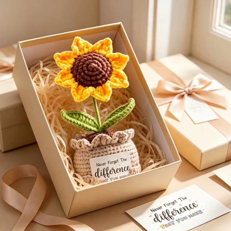 sunflower crochet sold on Temu United States