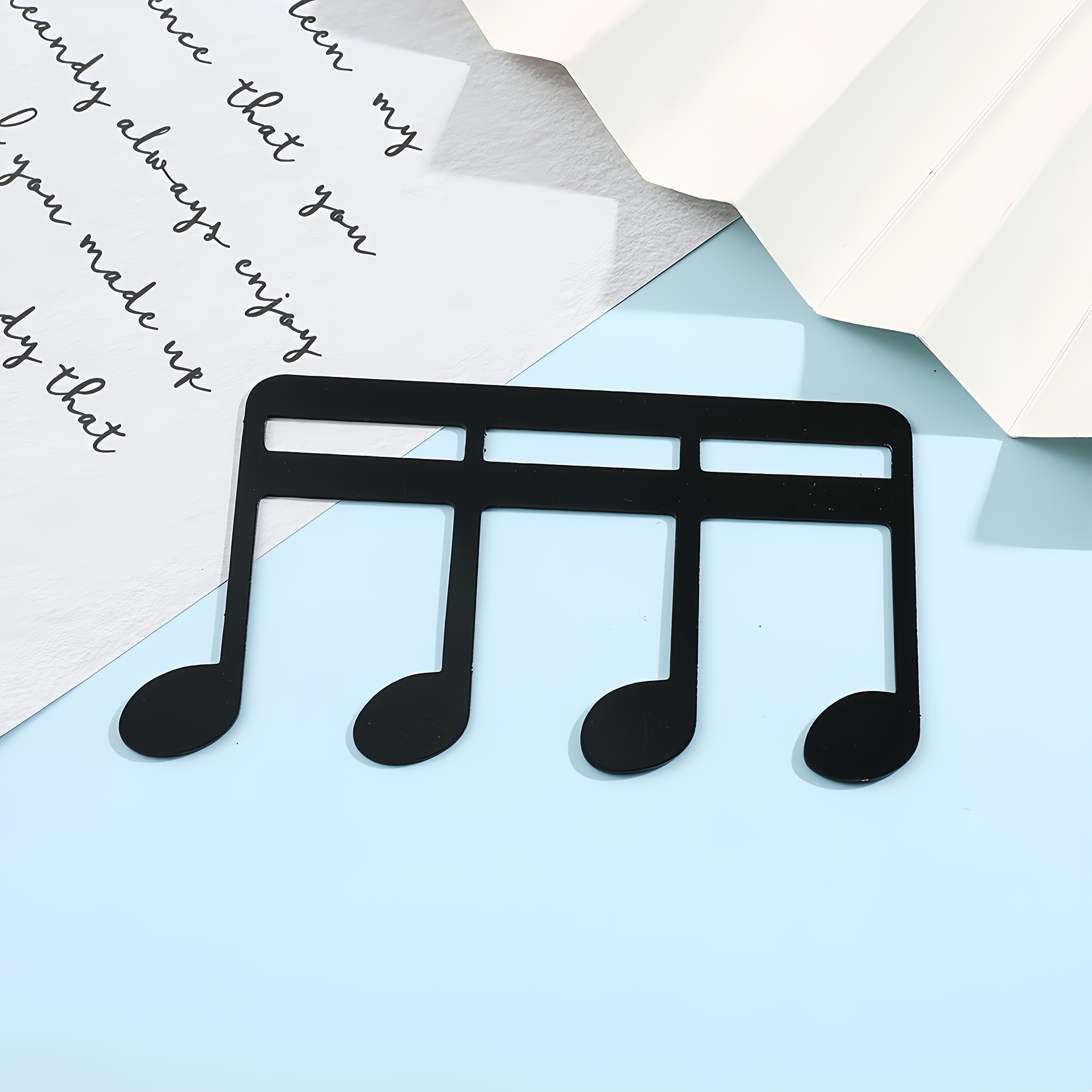 TEMU Metal Music Note Bookmarks And Clips, Stainless Steel Musical Notes For Piano, Violin, Guitar Sheet Music And Books, In Black, Silvery, Golden,