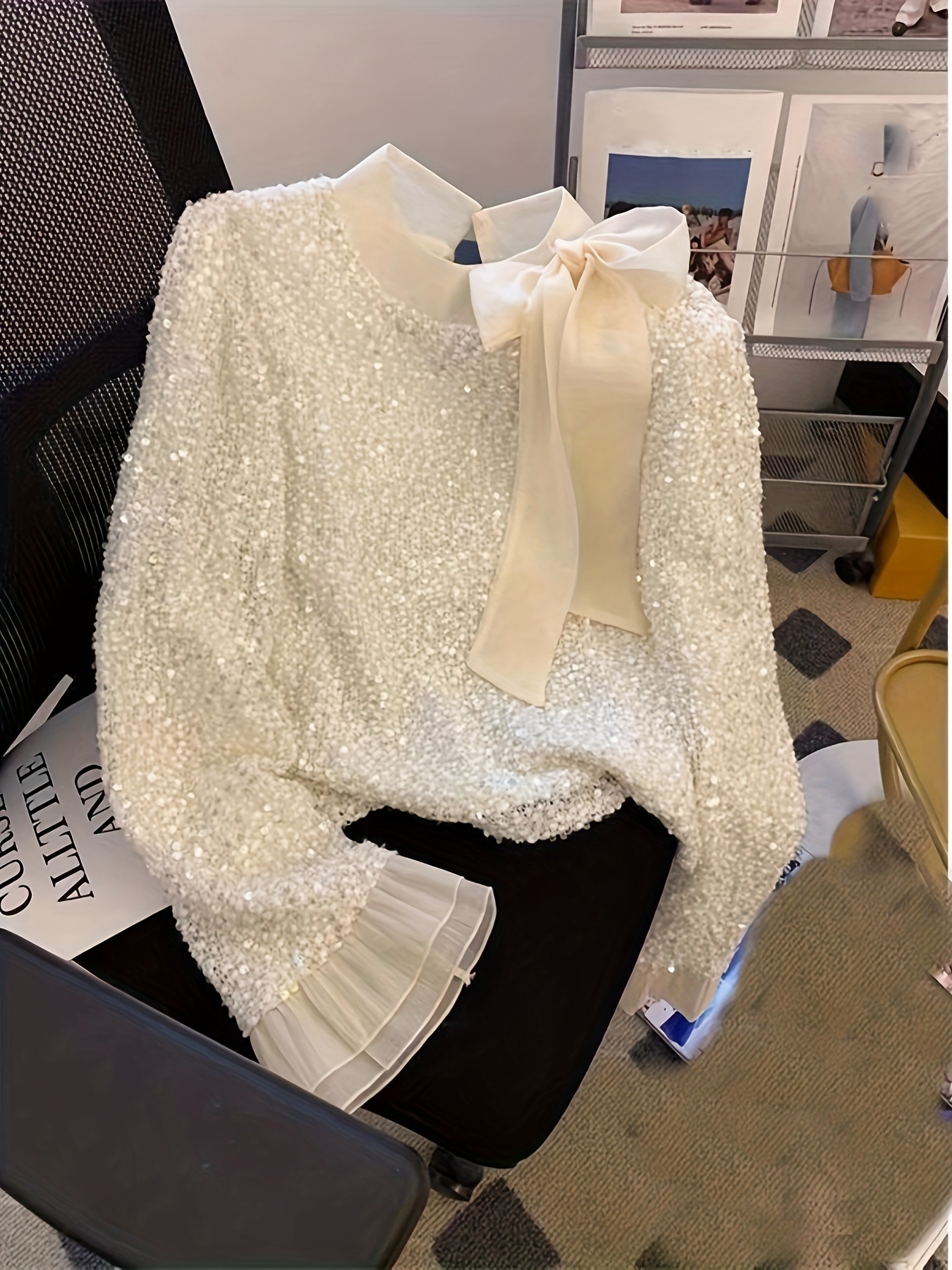 bow tie chiffon blouse