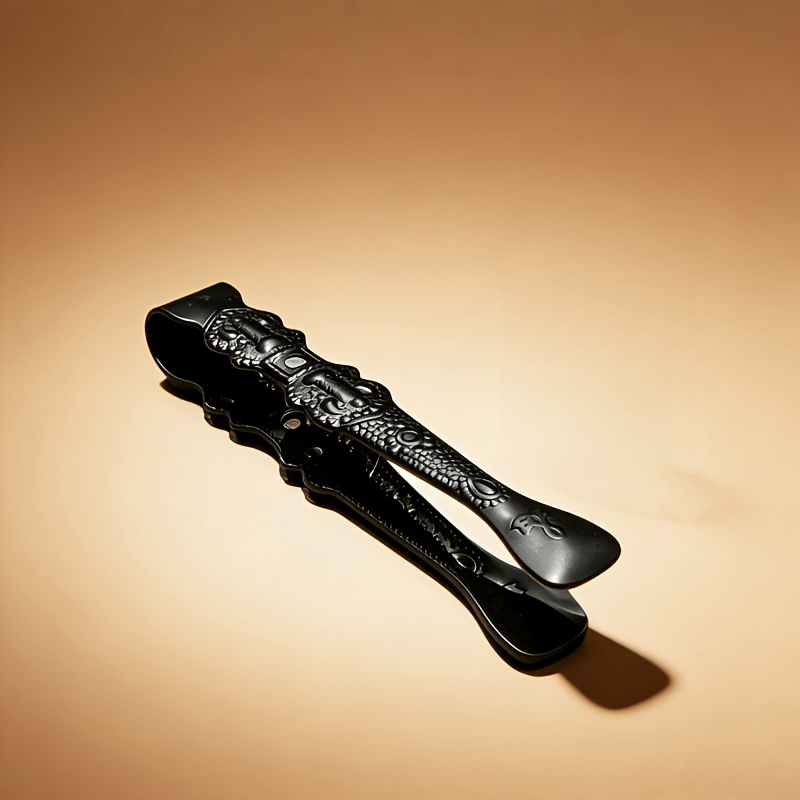 Image of 1 Metal Furnace Clip, Spice Clip, Charcoal Clip, Incense Holder Additions, Small Gift, Carved Clip, 3 Colors