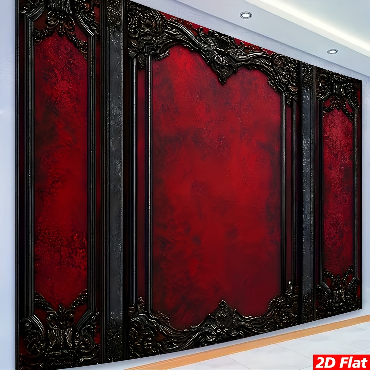TEMU Toile de fond murale 2D plate 1pc Vintage sculptée, créant une , idéale pour des prises de vue sur le thème du style gothique, la décoration de