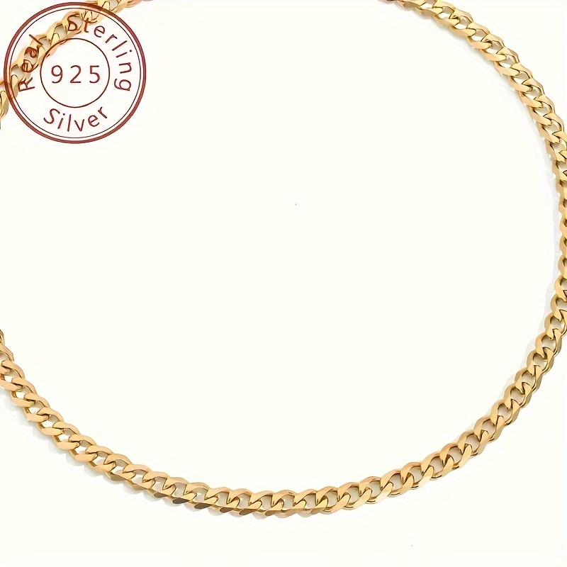 5mm 18k gold plated italian cuban 925 golden necklace for women hip hop men and women simple and   high end necklace   birthday gift holiday gift with a   box details 4