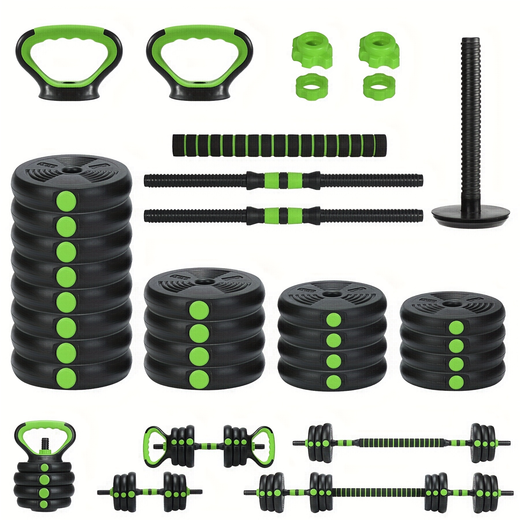 Round free weights dumbbells set adjustable