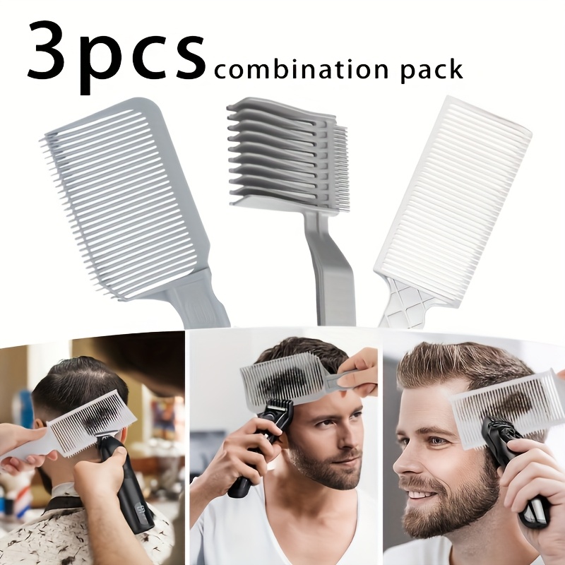 [durable Abs Hair Care Tools] 3pcs Professional Men's Haircutting Comb Set - Durable Abs, Precision Styling For All Hair Types, Care Tools