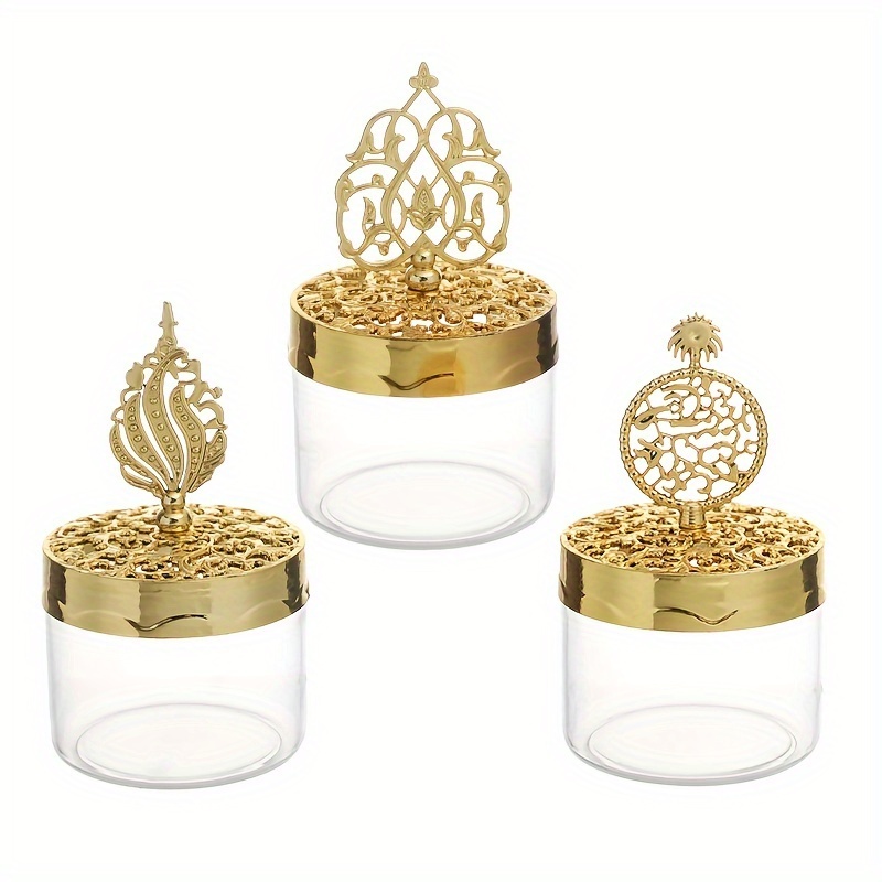 

12pcs Elegant Gold-plated Transparent Candy Boxes With - Showers, Birthdays & Gifts