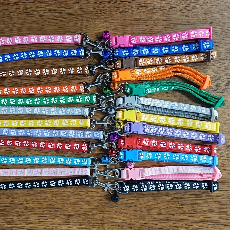 TEMU 12pcs Set Of And Collar With Cartoon Pattern, Suitable For Small And Medium-sized Cats And Dogs, Puppy Collar And Leash Kit, Dog Harness, Cat