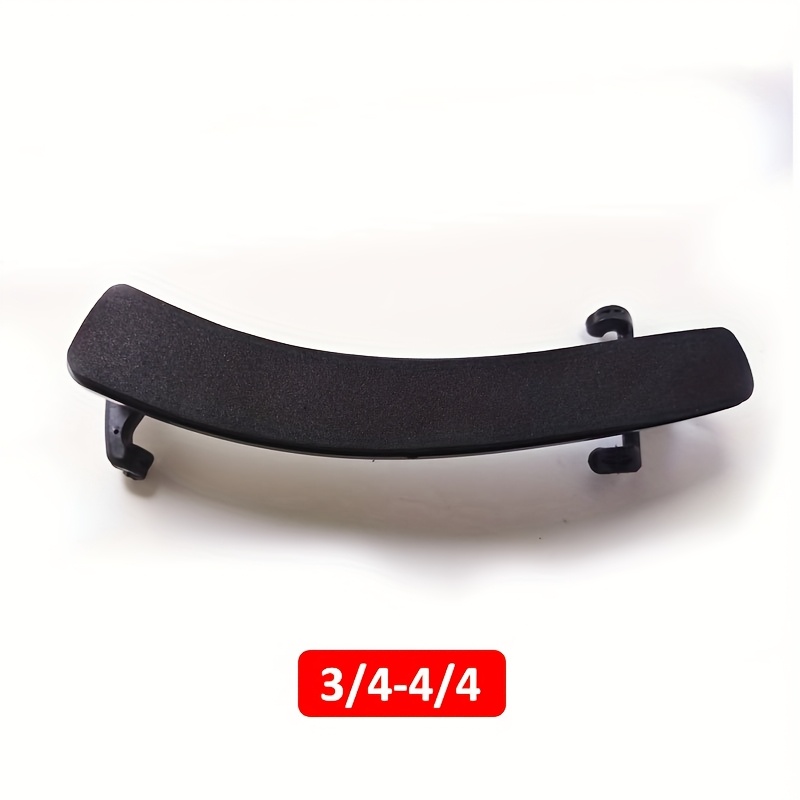 TEMU Adjustable Violin Shoulder Rest Pad - Black Abs Plastic, Soft Padding For 3/4, 4/4, 1/2, 1/8, 1/4 Size , Full Size Available, Comfortable