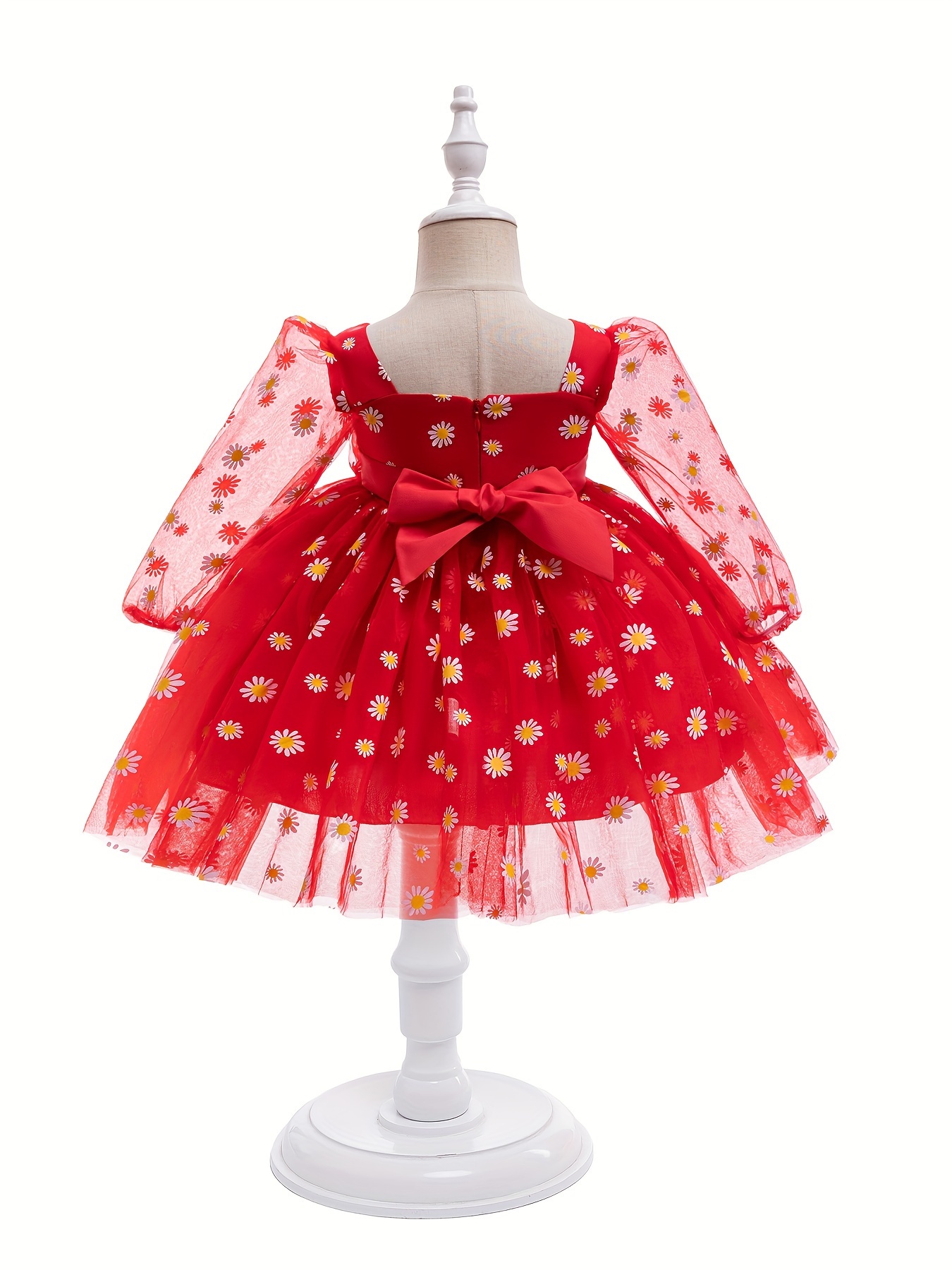 white christmas dresses Gerber Baby Girls' Toddler Buttery Soft Long Sleeve Twirl Dress with Viscose Made from Eucalyptus main image 1