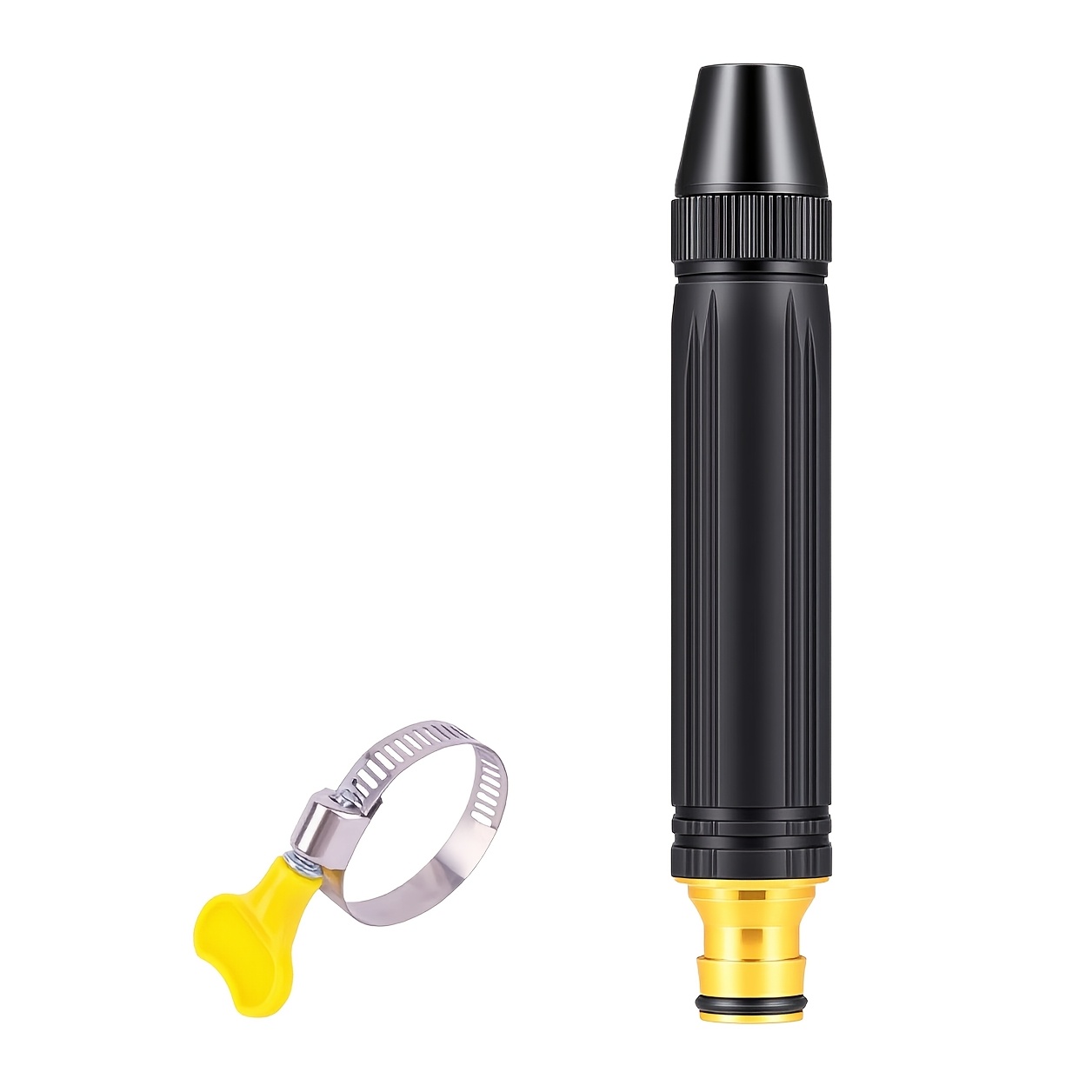 TEMU Heavy-duty Portable High-pressure Water Gun With Adjustable Hose Nozzle & Connector - Suitable For Car Washing, Motorcycle, Garden Watering,