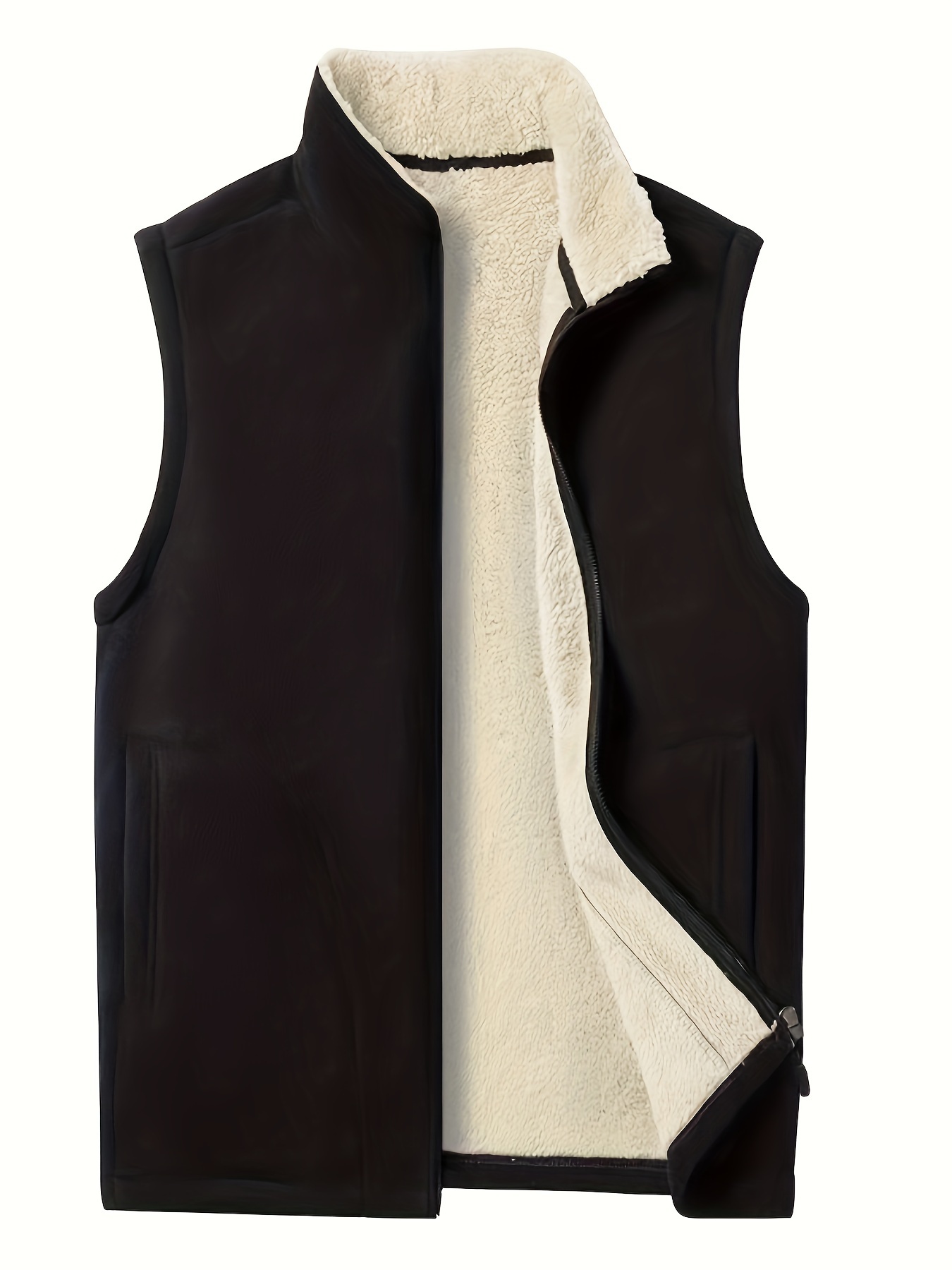 Gilet In Pile A Doppia Faccia Uomo Invernale Spesso Gilet - Temu Italy