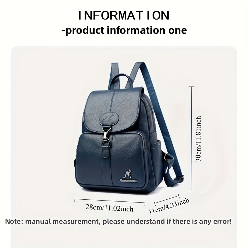 womens genuine leather backpack vintage backpack with zipper closure adjustable shoulder straps front flap pocket elegant everyday formal bag in brown durable polyester lining for women versatile carryall Product details 3