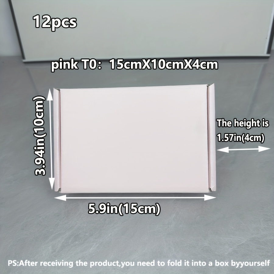 12pcs Colorful Foldable Gift Boxes, Rectangular Design