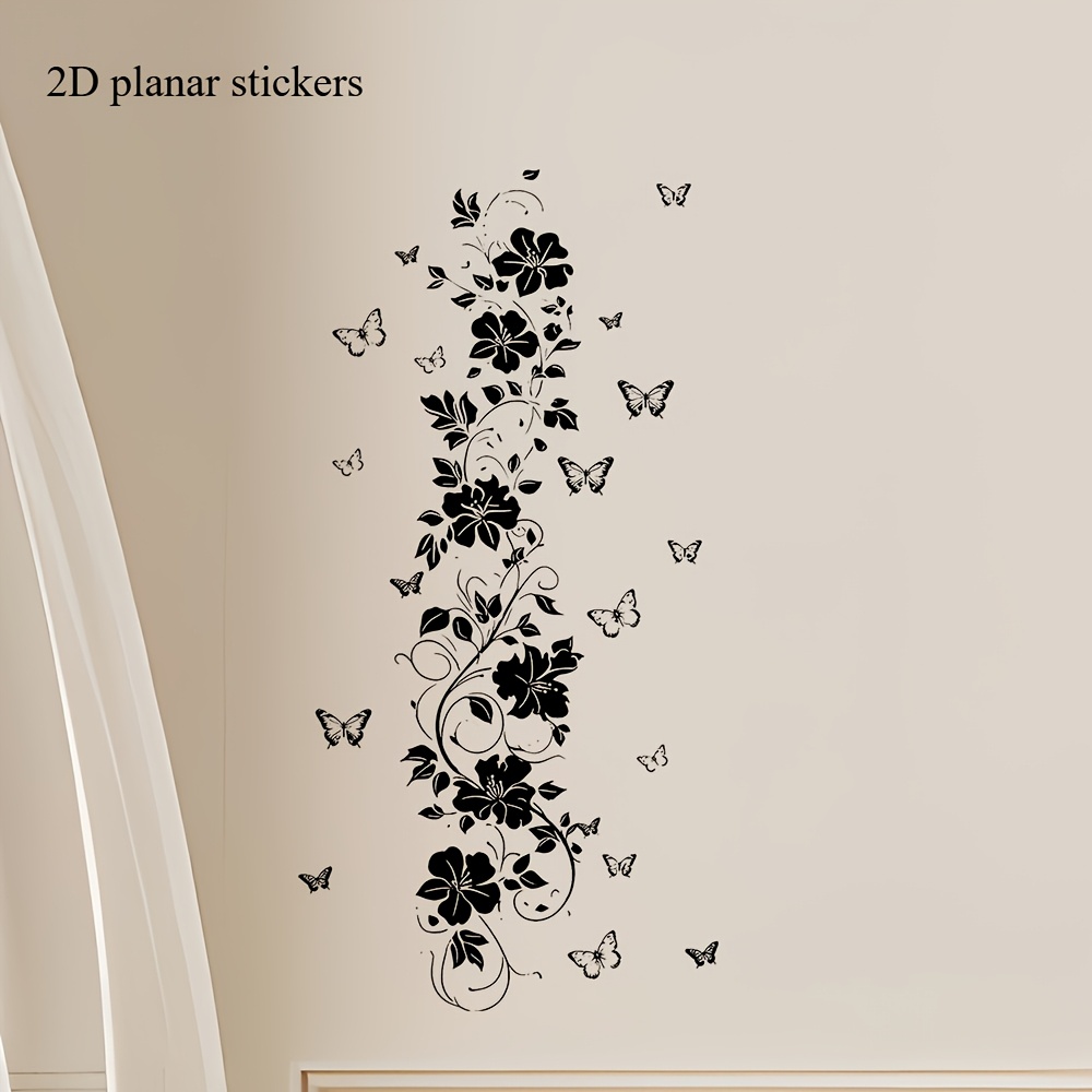 Image of Retro Floral Pattern Glass Tiles For Kitchen And Bathroom Decoration, Self-adhesive And Seamless Glass Window Decoration Stickers