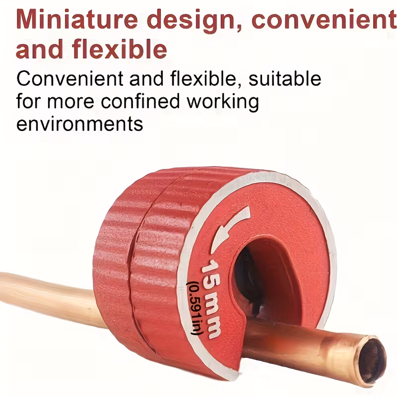 three size 15mm 22mm 28mm self locking round pipe cutter ratchet design for effortless operation removable cuts copper aluminum brass pvc pipes durable construction professional plumbers plumbing projects details 6