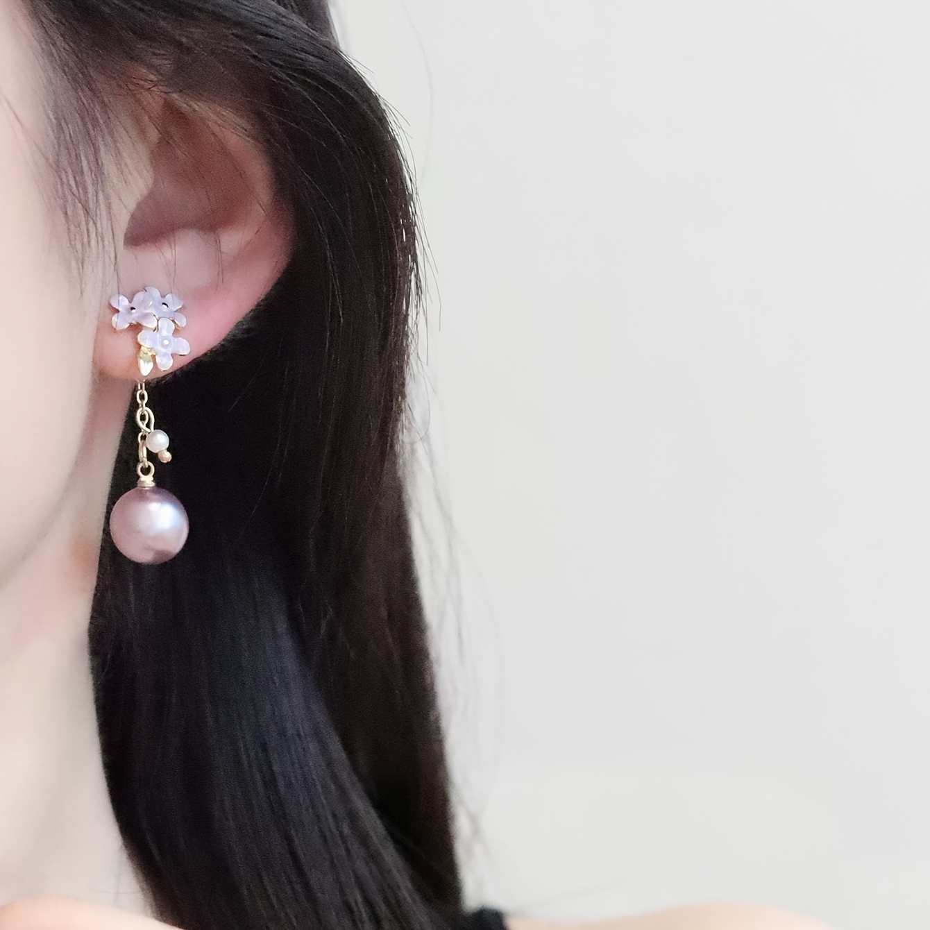 Stylish Enamel Floral Drop Earrings for Women