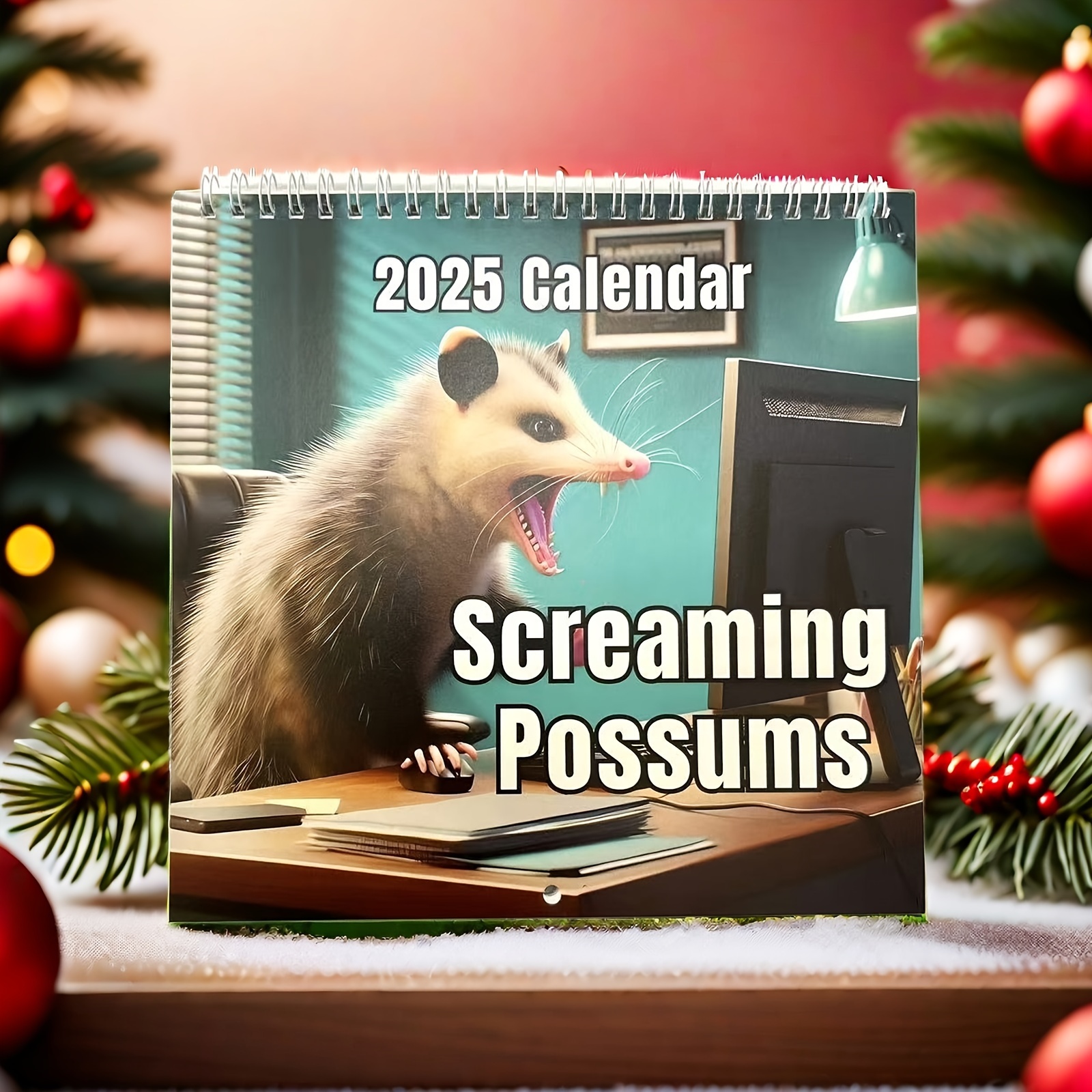 

2025 Hilarious Screaming Calendar - , Laminated, English Text - Ideal New Year Gift , Family, Colleagues - & Home Decoration, Home Wall Calendar| Design|weekly Organizer