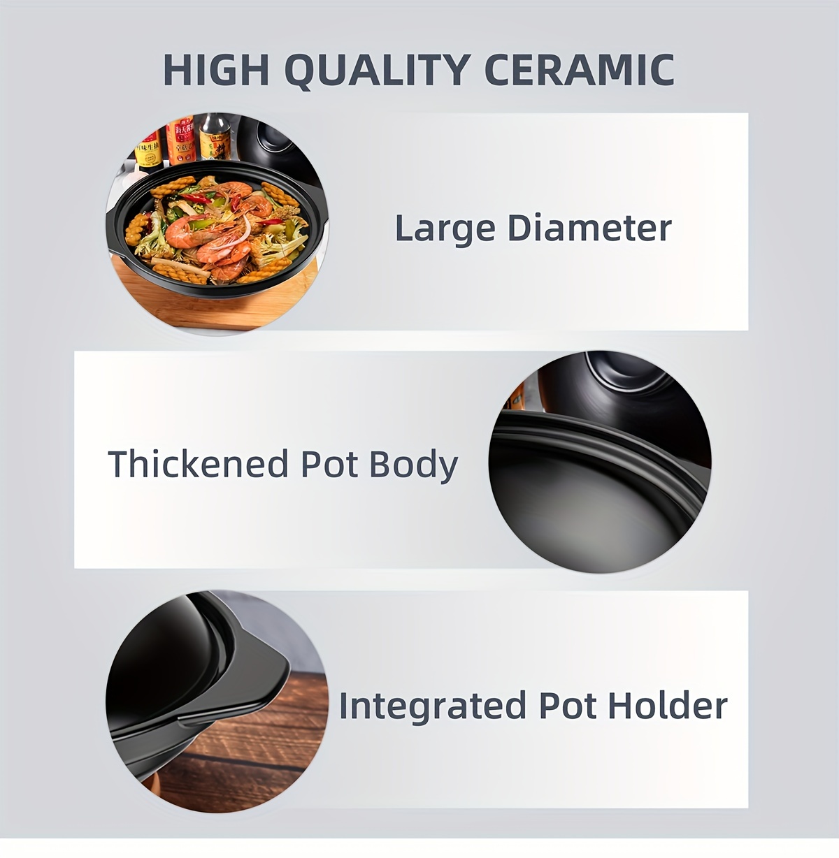   oval ceramic casserole dish with lid 2l large capacity hand wash only ceramic braiser pan versatile clay pot for cooking ideal for gas microwave stovetops suitable for 2   details 2