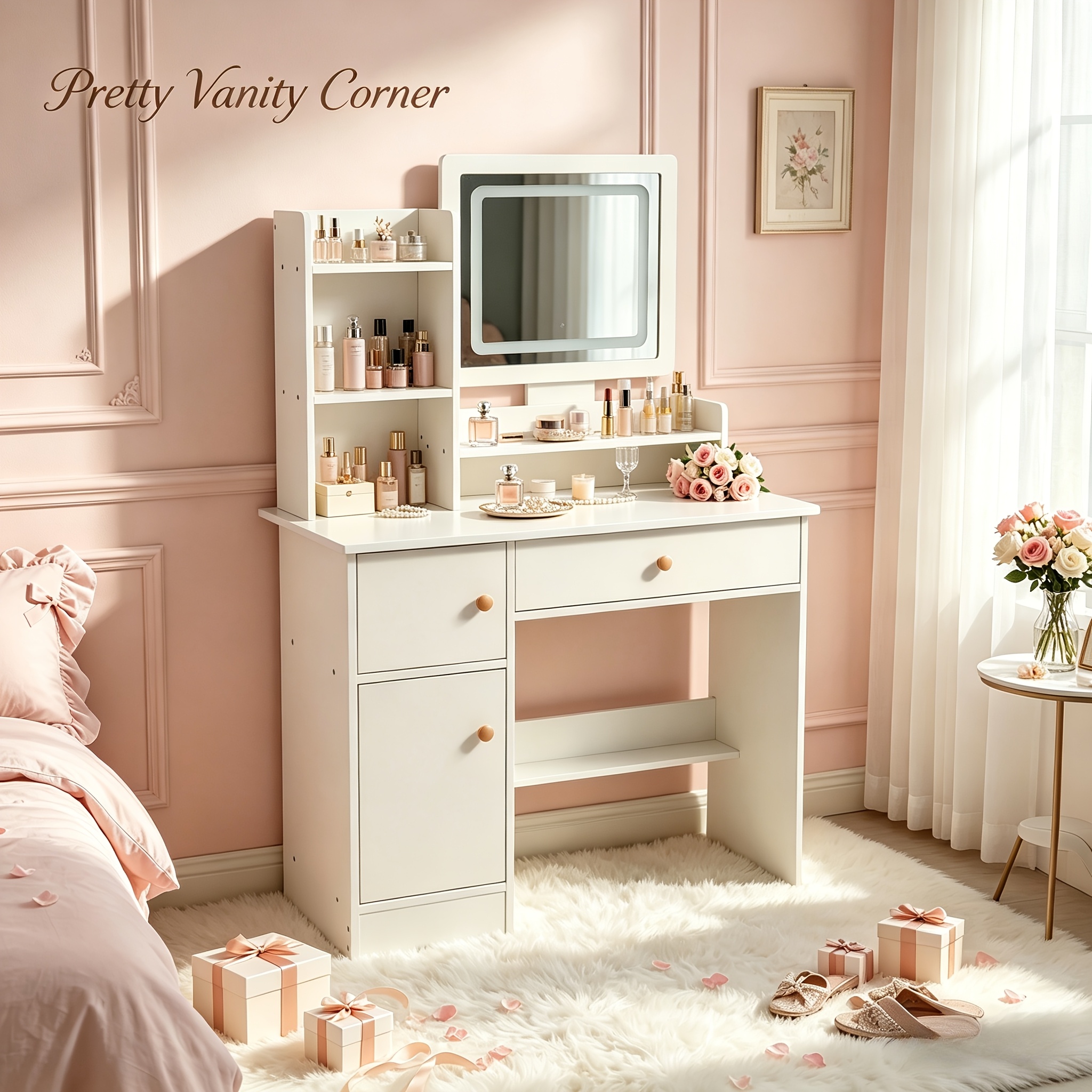 girl dressing table sold on Temu United States