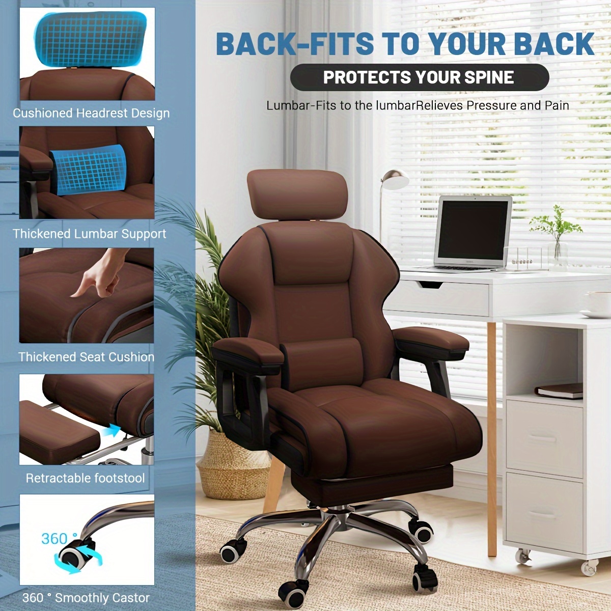 Executive Computer Chair Home Office Desk Chair adjustable - Temu