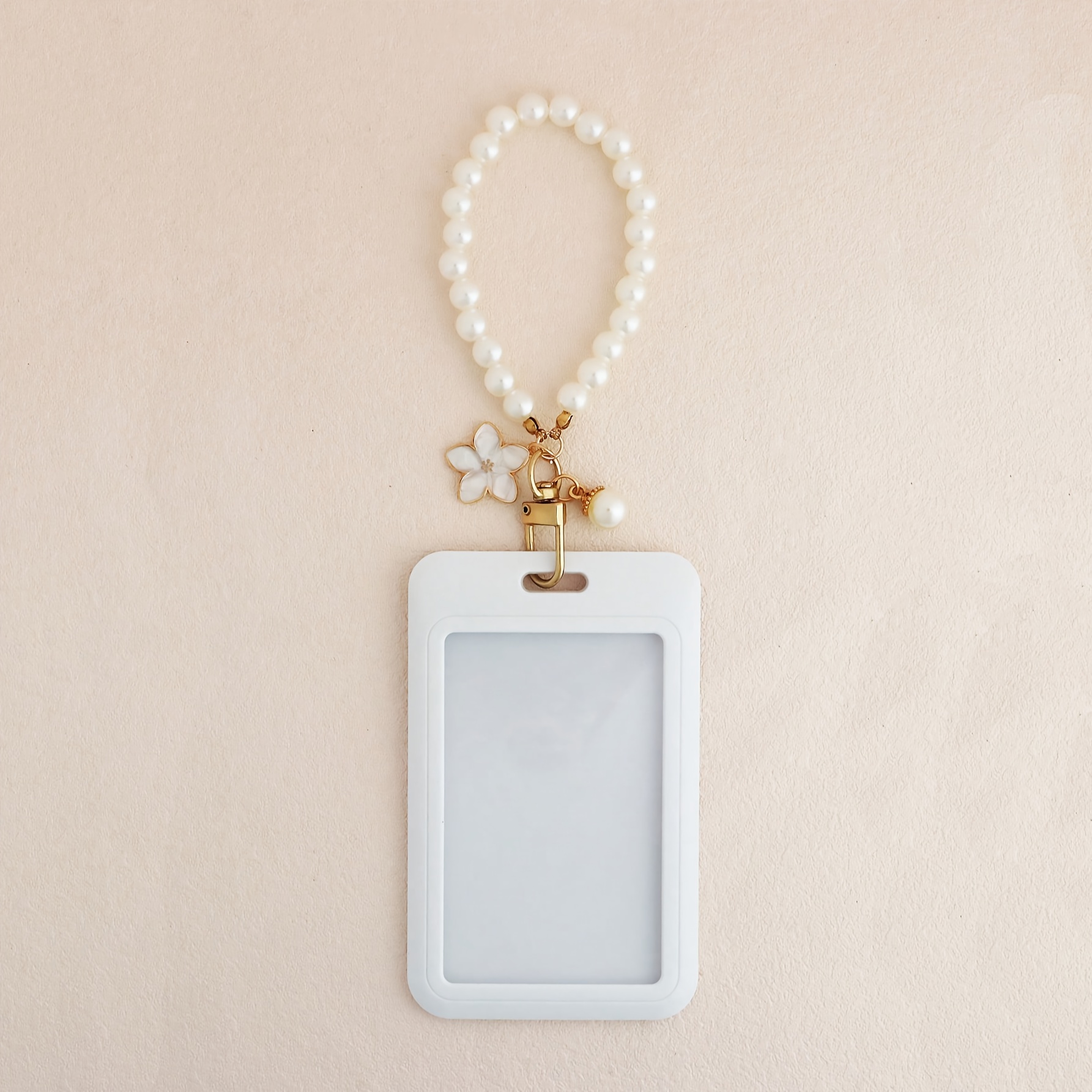 E-shop Yiflin Perlenblumen-Lanyard mit für Ausweis, Schlüssel, Schlüsselanhänger, süßer Fingerblumen-Träger, exquisites und luxuriöses Design, bestes