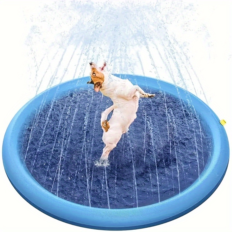 Pvc Dog Pool Outdoor Water Spray Mat Summer Temu