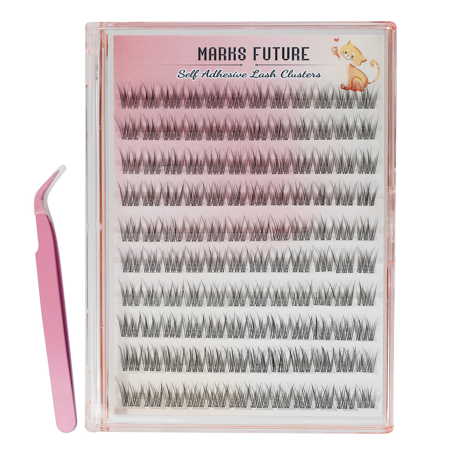 120pcs Self-adhesive Eyelash Strips And Tweezers, Natural Look 11mm Single Lashes, Suitable For Beginners, Reusable, Eyes, Korean/