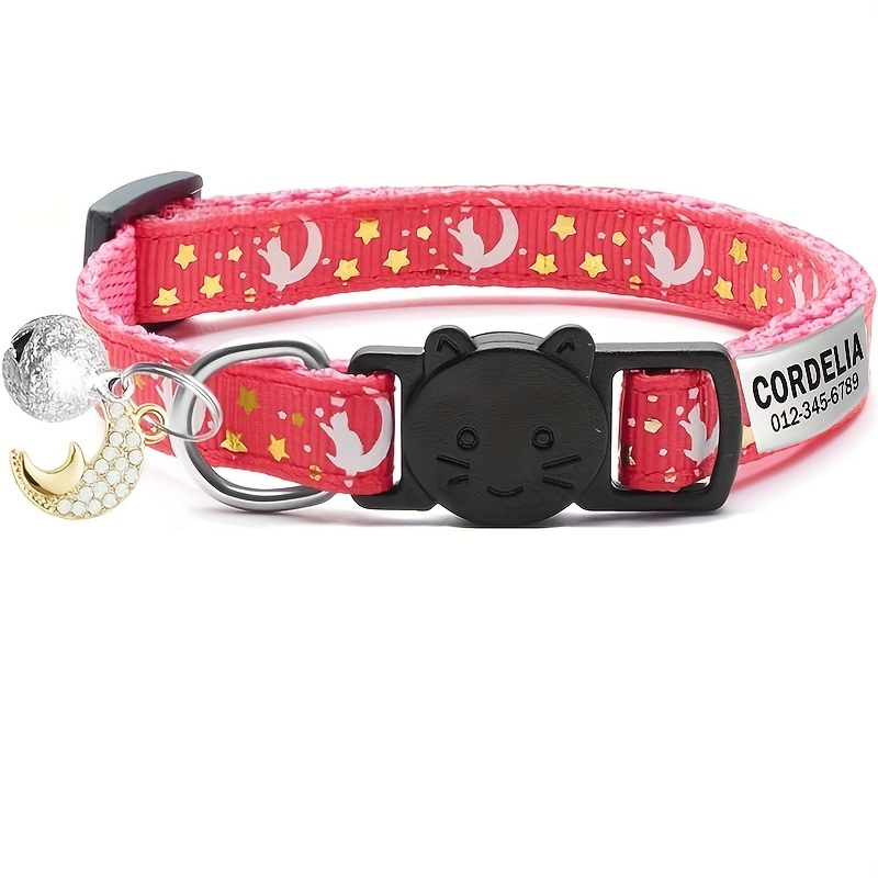 TEMU [Personnalisé] 1pc Collier pour animal de compagnie personnalisé phosphorescent Étoile Bracelet de cou Accessoire pour animal de compagnie,