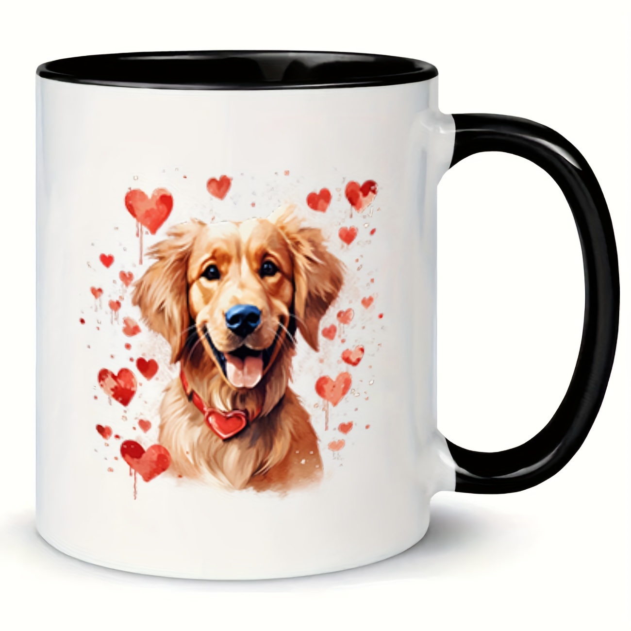 

1pc Ceramic Coffee Cup For Cafe - Golden Retriever 2 - 11oz/330ml Home Office Mug For Coffee Lovers, Gift For Friends, Sisters, Colleagues, Family, Coffee Drinker, Owner, Ceramic Cup, Holiday Gift