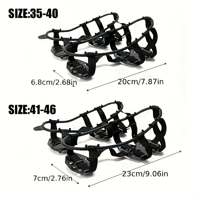 

1 Paire de crampons en fer universels, 24 anti-dérapant pour et , attache de pied non glissante pour l'extérieur pour la randonnée, l'escalade, , et - Noir