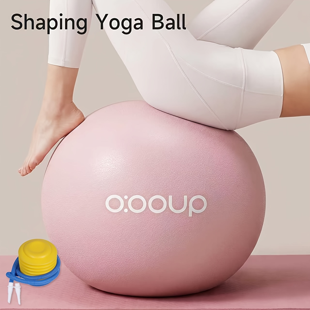 Yoga Ball—Extra Large, Thickened, Anti-Slip, Frosted Texture Fitness Ball, 21.65 Inches—Includes Air Pump. Suitable for 