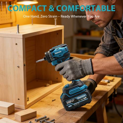 mamidw 380n m cordless electric screwdriver for makita 18v battery featuring 21 levels of mechanical torque settings adjustment switch a compact and powerful design and responsive sold separately