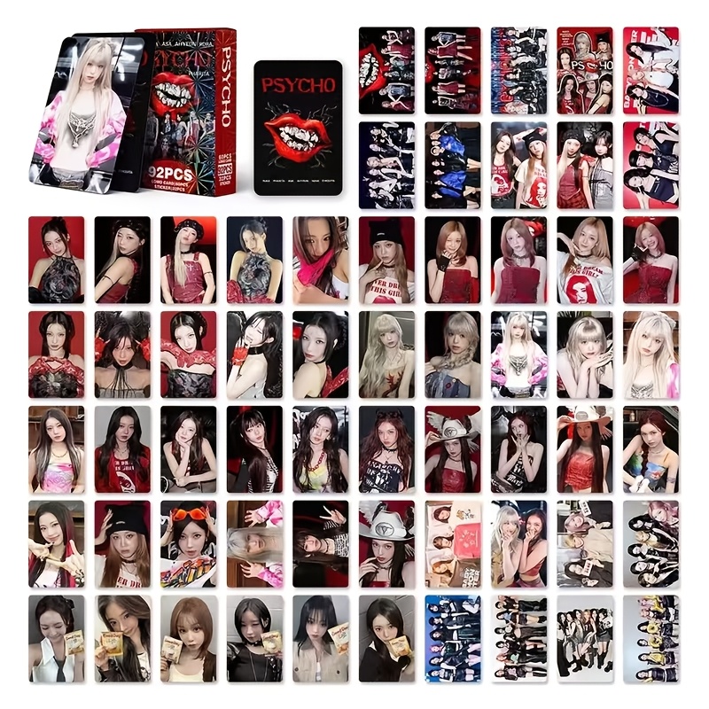 TEMU 92 Feuilles - P-SHY (Inclut 32 Autocollants et 60 Cartes LOMO), Impression sur Toutes les Faces, Parfait pour les Fans