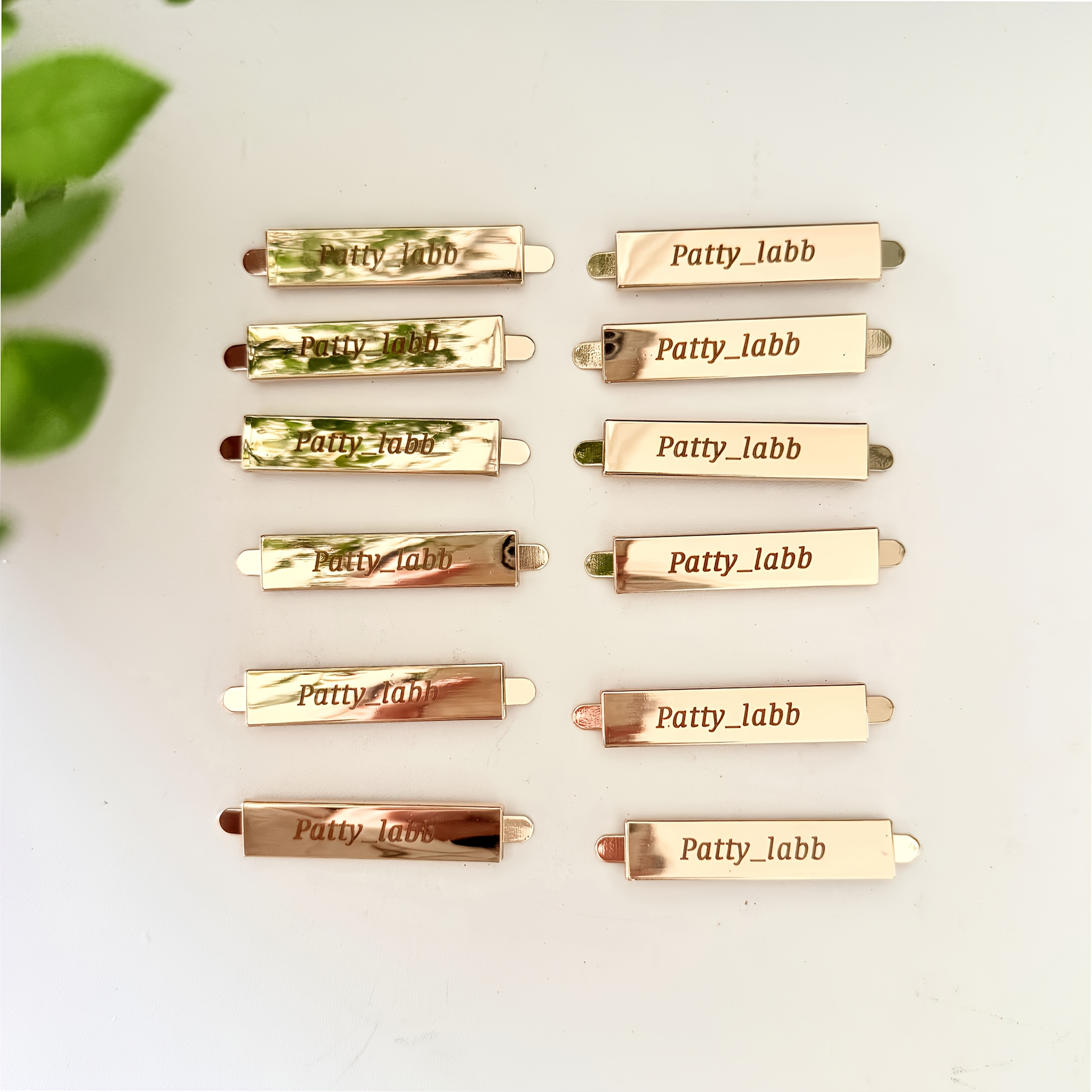 TEMU [customized] Decorative Metal Tags For Bags, Custom Text, Handmade Essential, Diy Wallet Making