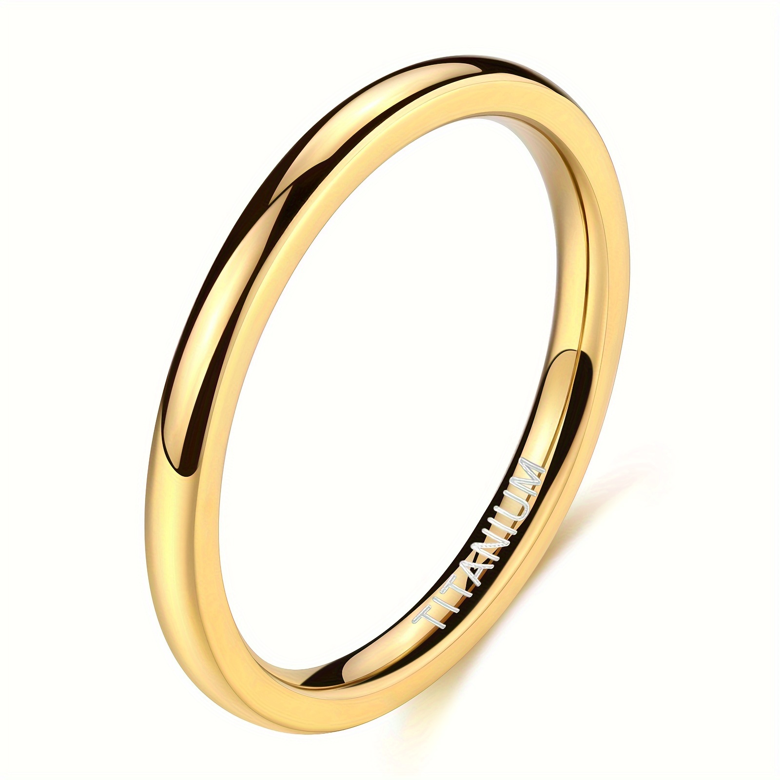 1pc Light Luxury 2mm Tail Ring, Non-fading Titanium Steel Ring For Daily Decoration, , Fashion Jewelry